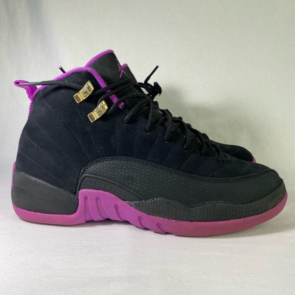 Jordan 12. Athletic Shoes Black and Purple